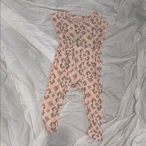 Jessica Simpson Pink Patterned Kids Bodysuit